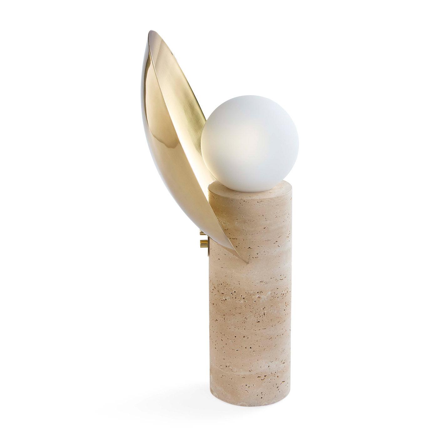 Jonathan Adler Travertine Tischlampe Halo