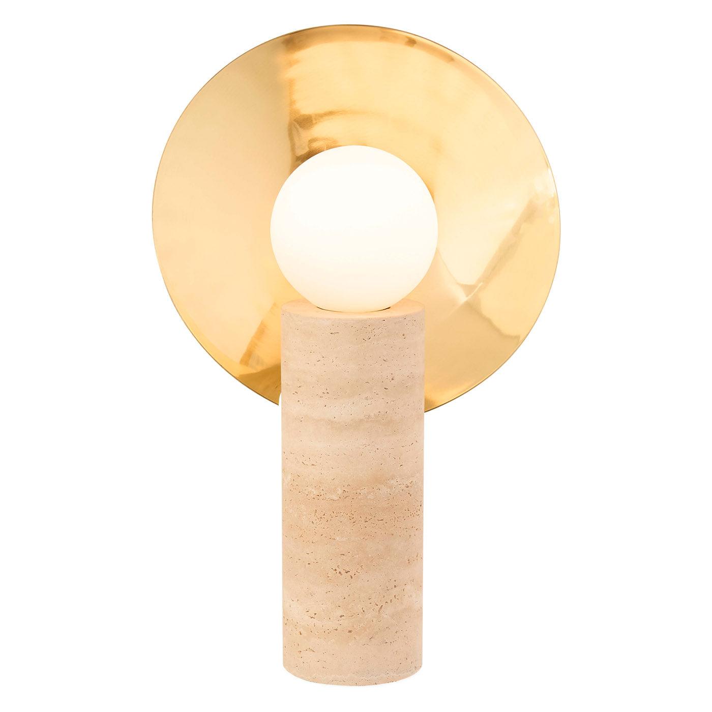 Jonathan Adler Travertine Tischlampe Halo