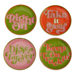 Jonathan Adler Dessous-de-verre Deep Thoughts | Lot de 4