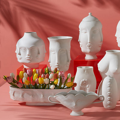 Jonathan Adler Vase Gala | Mattweiß