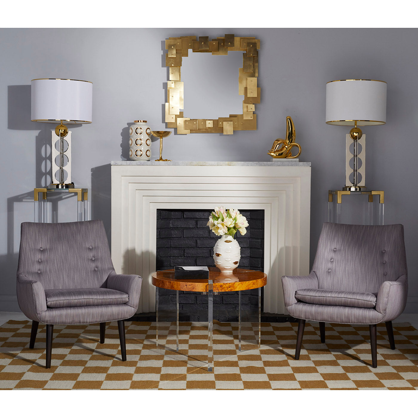Jonathan Adler Vase Gilded Muse Gala Round | Gold Glänzend