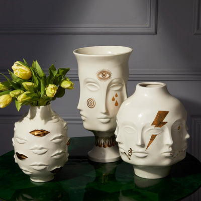 Jonathan Adler Vase Gilded Muse Gala Round | Gold Glänzend