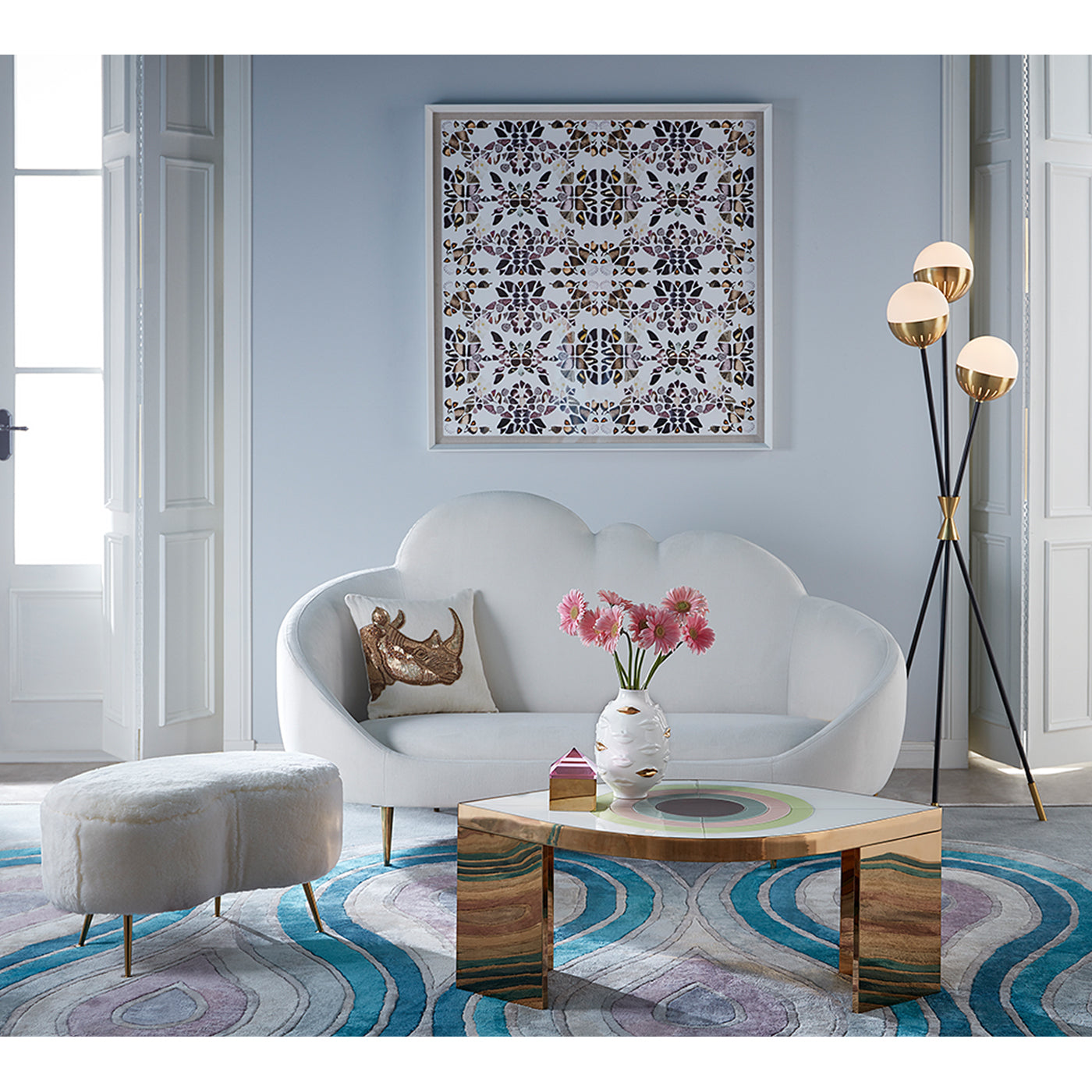 Jonathan Adler Vase Gilded Muse Gala Round | Gold Glänzend