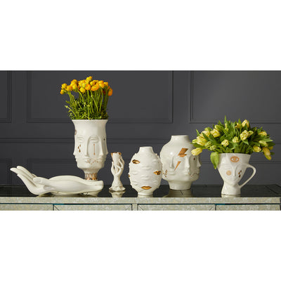 Jonathan Adler Vase Gilded Muse Gala Round | Gold Glänzend