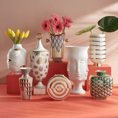 Jonathan Adler Vase Gilded Muse Gala Round | Gold Glänzend