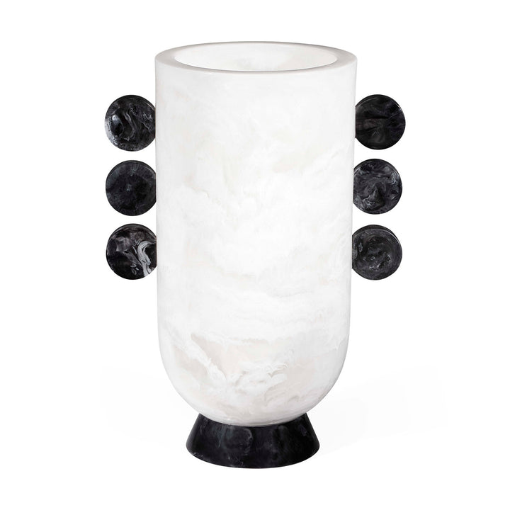Jonathan Adler Vase Mustique Disc Urn | Schwarz & Weiß