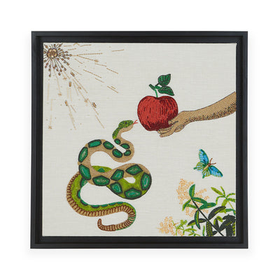 Jonathan Adler Wandbild MUSE SNAKE & APPLE Beaded Wall Art | 61x61 cm