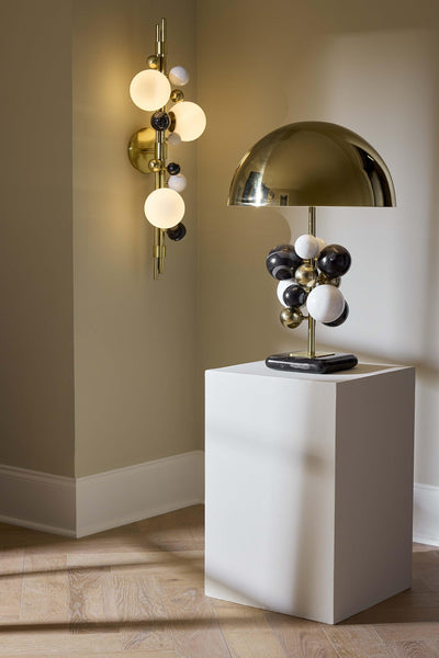 Jonathan Adler Wandlampe Globo | Marmor & Brass