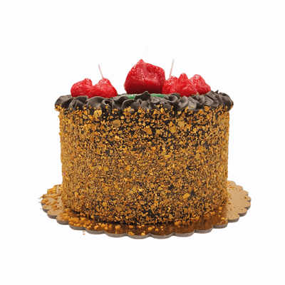 Kerze "Layered Cake Schoko" | Ø 20 cm