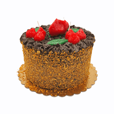 Kerze "Layered Cake Schoko" | Ø 20 cm