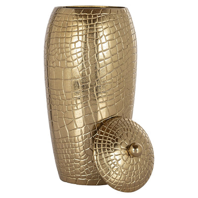 Richmond Interiors Dekogefäß Vase Marieke mit Deckel gold | H 36 cm
