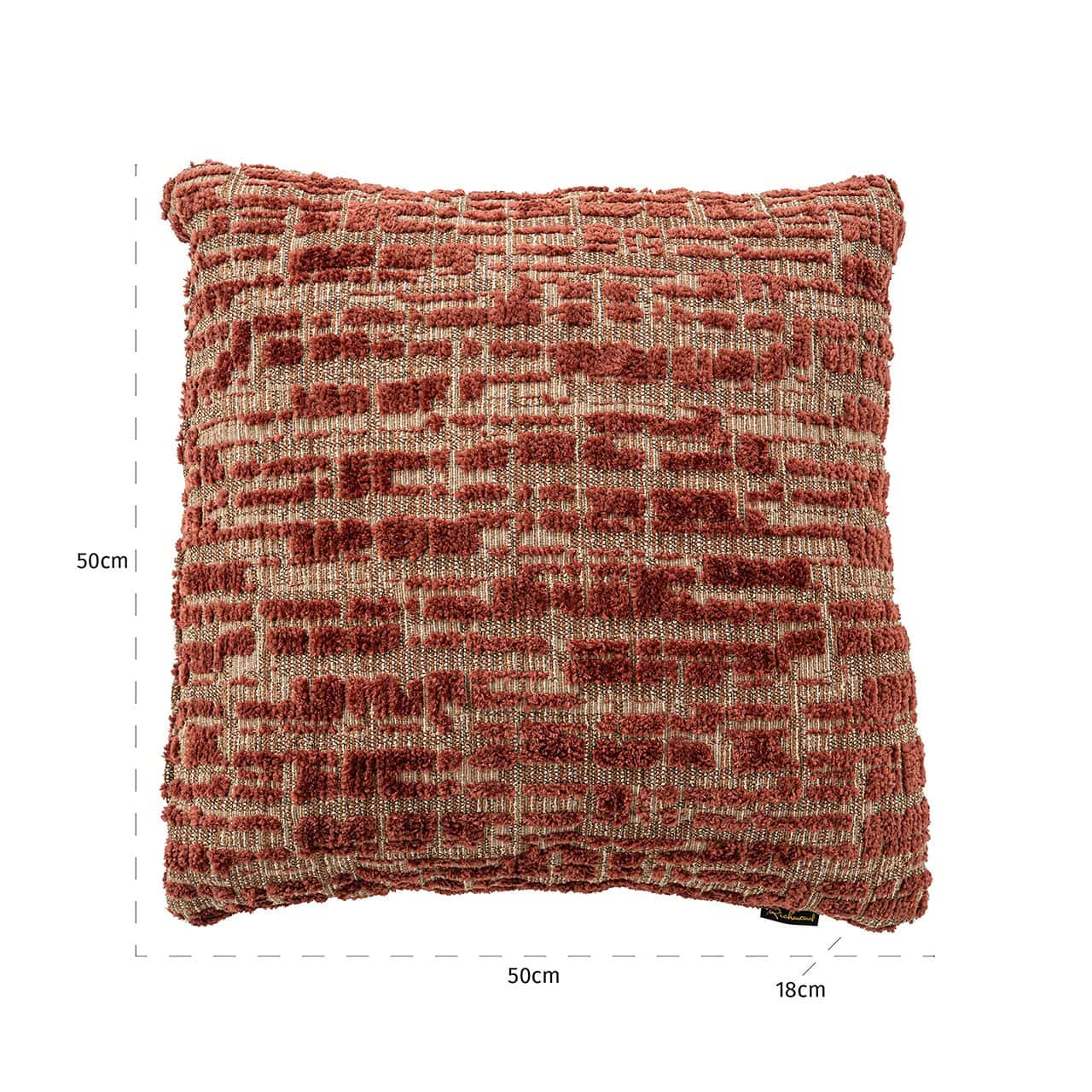 Richmond Interiors Kissen Elin terra | 50x50 cm