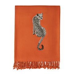 Jonathan Adler Wolldecke Leopard aus 100% Merinowolle | 127x178 cm