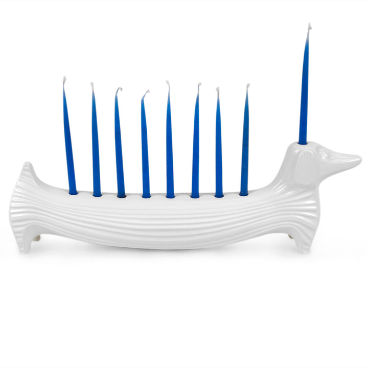 Jonathan Adler Menorah Kerzenständer Dachshund aus Keramik