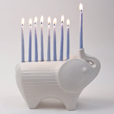 Jonathan Adler Menorah Kerzenständer Elephant aus Keramik
