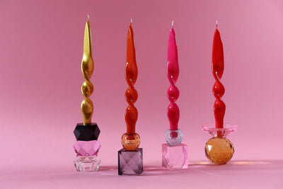 Miss Étoile - Bunter Kerzenhalter aus schwerem Glas - Codeso Living