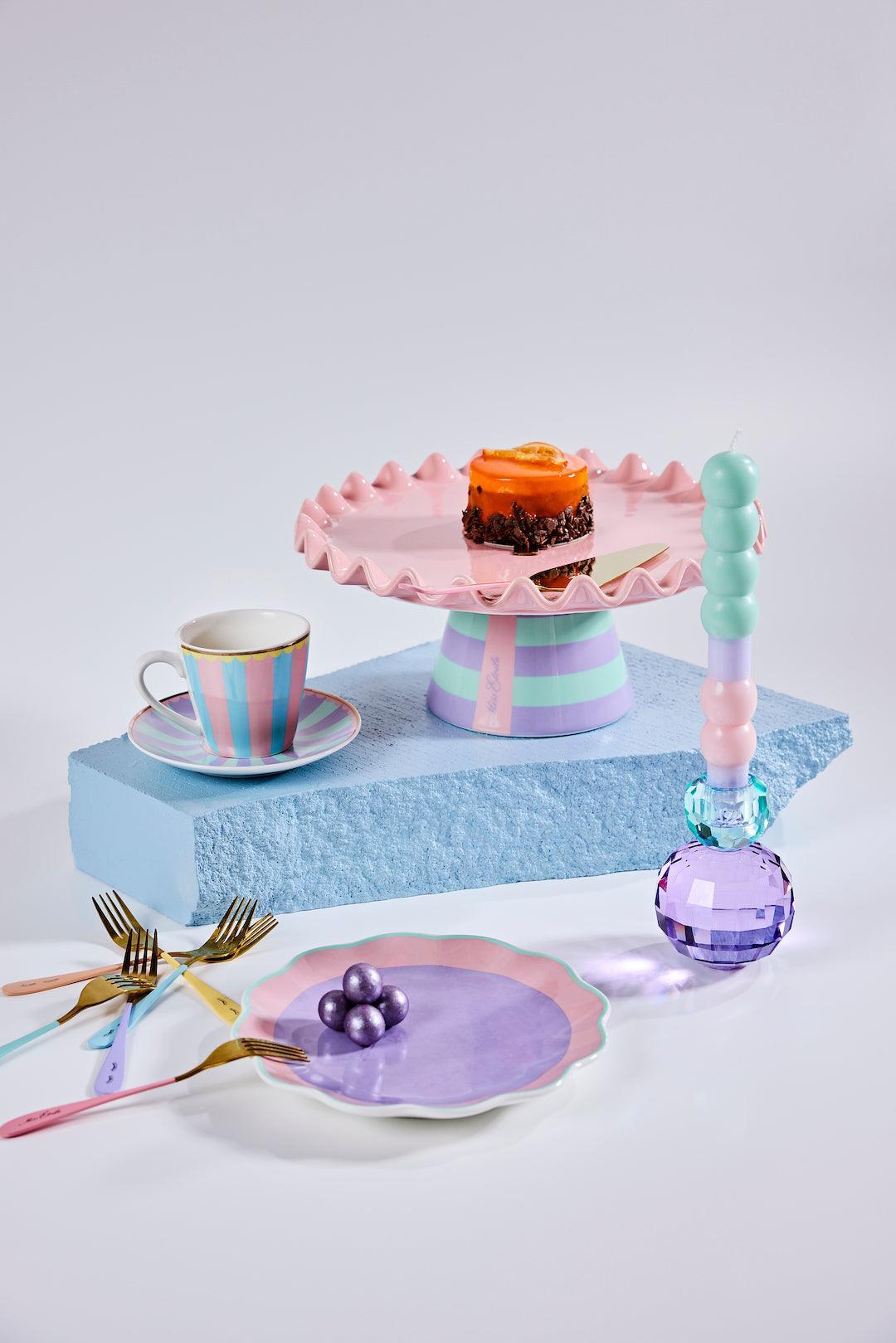 Miss Étoile Kerzenständer aus schwerem Kristallglas | Mint & Purple Codeso Living