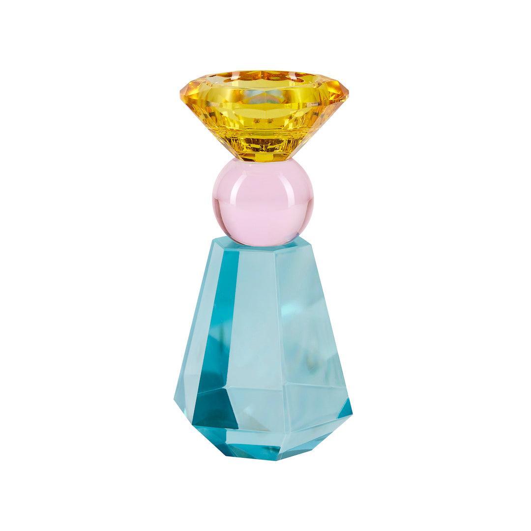 Miss Étoile Kerzenständer aus schwerem Kristallglas | Yellow & Rose & Blue Codeso Living