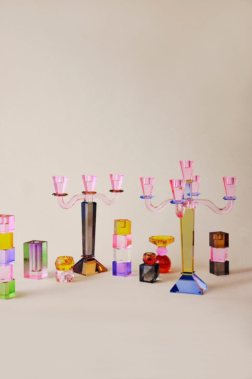 Miss Étoile - Vase aus schwerem Kristallglas | Pink - Codeso Living