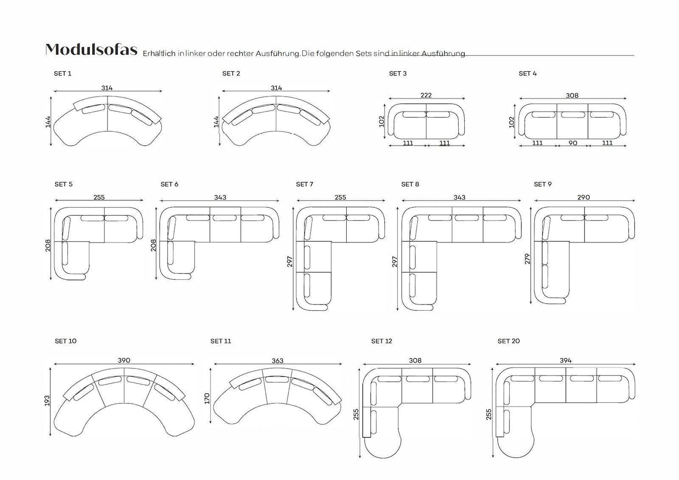 Modulares Sofa Sofia