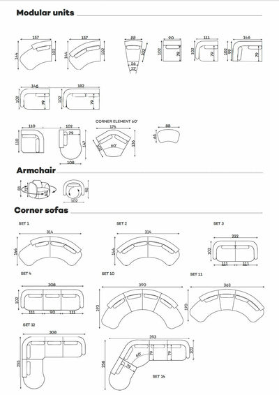 Modulares Sofa Sofia