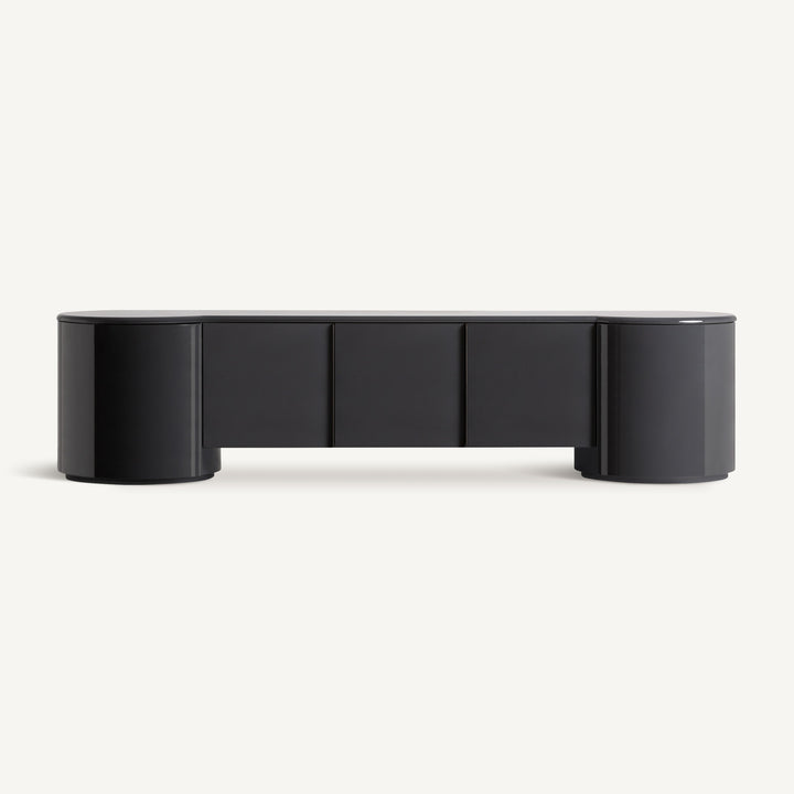 Vical Hochglanz-TV-Lowboard Capitello | Grau
