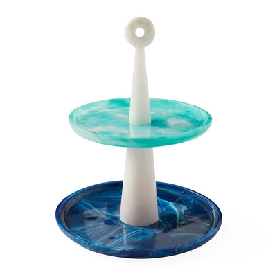 Jonathan Adler zweistufige Etagere Como Tiered Tray aus Acryl