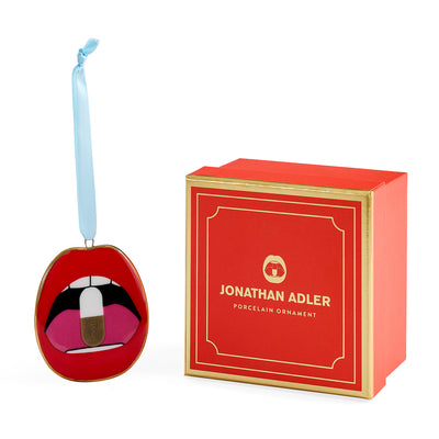 Jonathan Adler Weihnachtsbaumanhänger Ornament Lips Full Dose