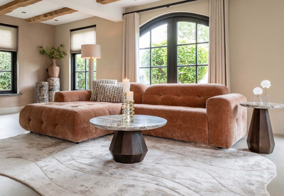 Richmond Interiors Modulares Ecksofa Paloma mit Lounge links | Mocha Mousse