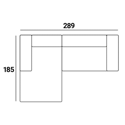 Richmond Interiors Modulares Ecksofa Paloma mit Lounge links | Mocha Mousse