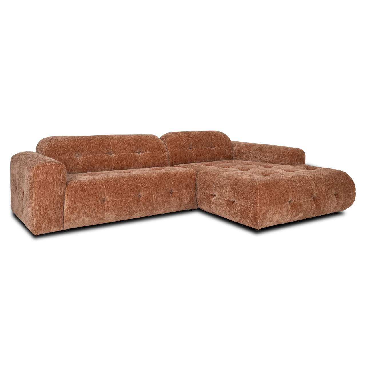 Richmond Interiors Modulares Ecksofa Paloma mit Lounge rechts | Mocha Mousse