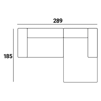 Richmond Interiors Modulares Ecksofa Paloma mit Lounge rechts | Mocha Mousse