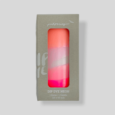 Pink Stories - Dip Dye Neon Kerze "Flamingo Cake" - Codeso Living