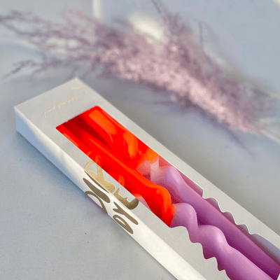 Pink Stories Dip Dye Twisted Kerzen Set "Amazing Lavender" Codeso Living