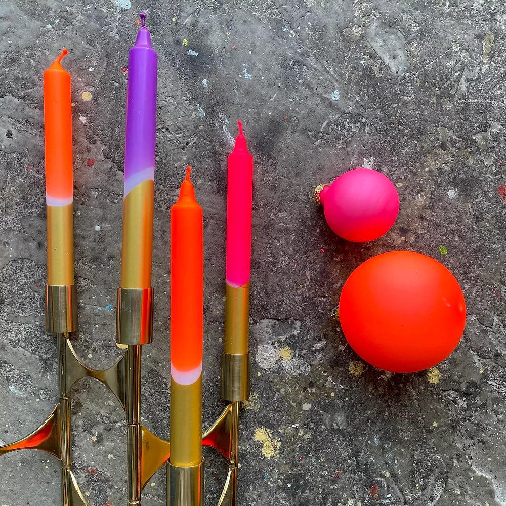 Pink Stories Xmas Dip Dye Kerzen Set "Neon Holiday" Codeso Living