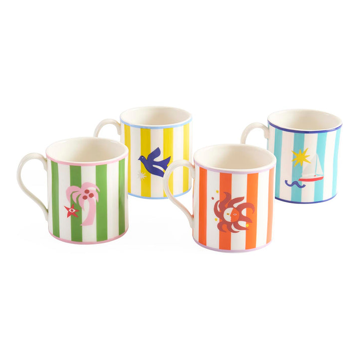 Jonathan Adler Kaffeebecher Playa Mug Set | 4-teilig