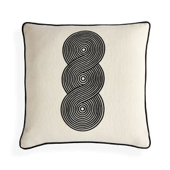 Jonathan Adler Kissen Pompidou B&W Loops Circles | 50x50 cm