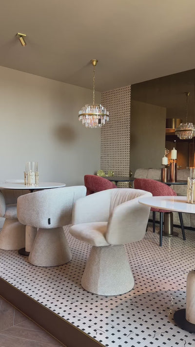 Richmond Interiors Dreh-Esszimmerstuhl Madeline | cream