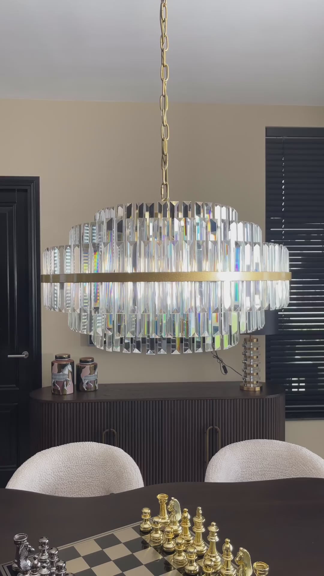 Richmond Interiors Kristall-Hängelampe Desire | ø 49 cm