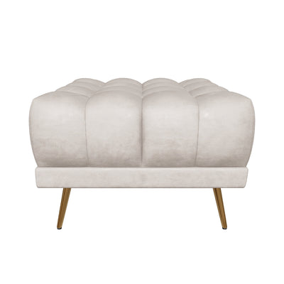 Richmond Interiors Samt-Hocker Huxley | Khaki