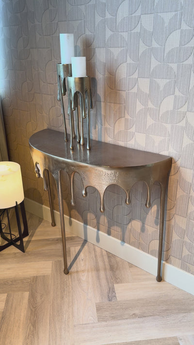Richmond Interiors Half Round Console Table Drops | Gold