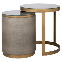 Richmond Interiors 2-piece set side table Bloomville with glass top