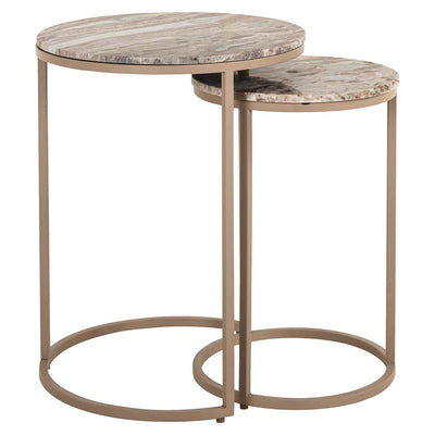 Richmond Interiors 2er Set Beistelltisch Fairfax | Stone