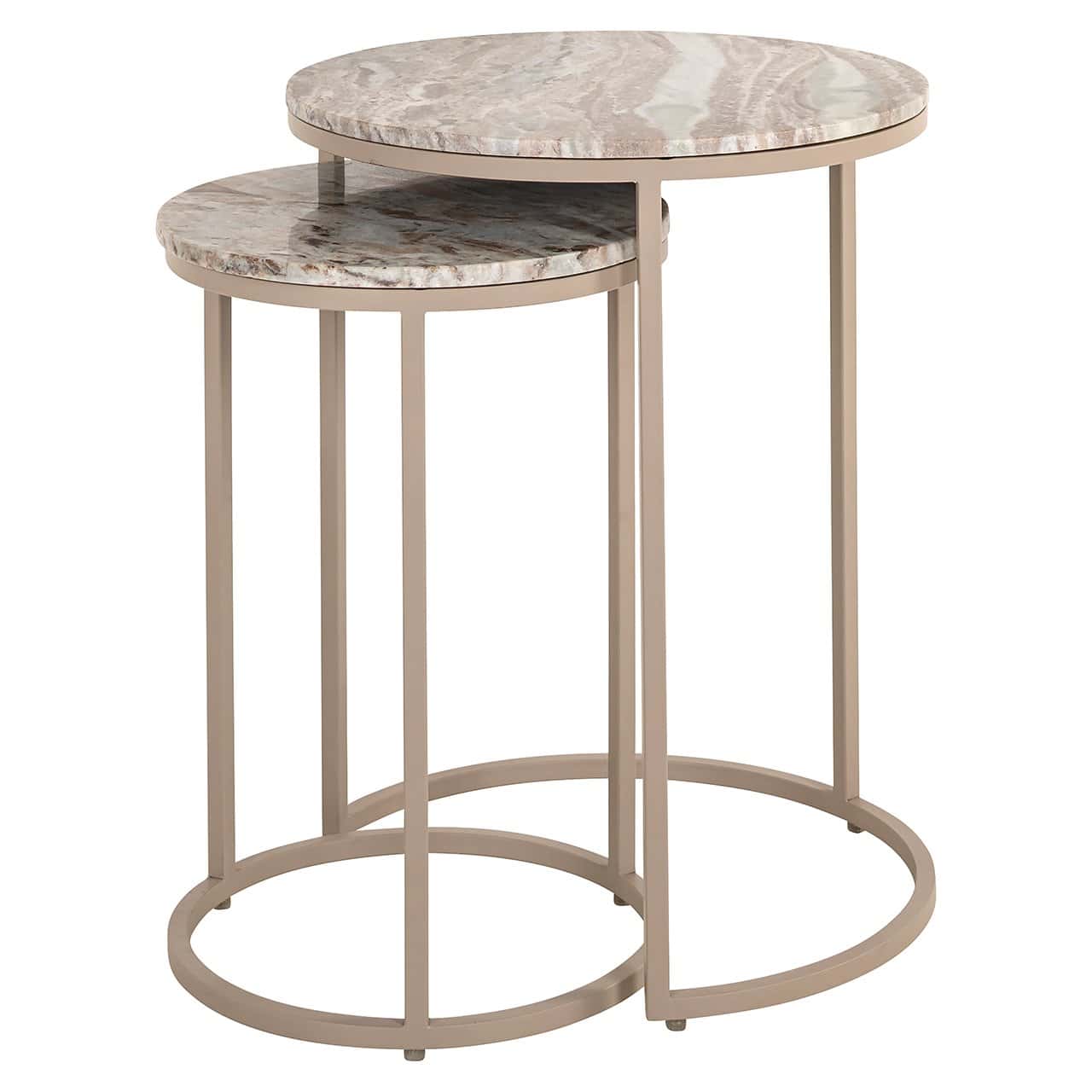 Richmond Interiors 2er Set Beistelltisch Fairfax | Stone