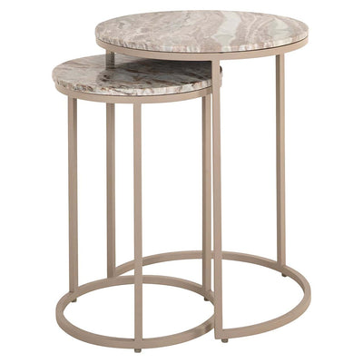Richmond Interiors 2er Set Beistelltisch Fairfax | Stone
