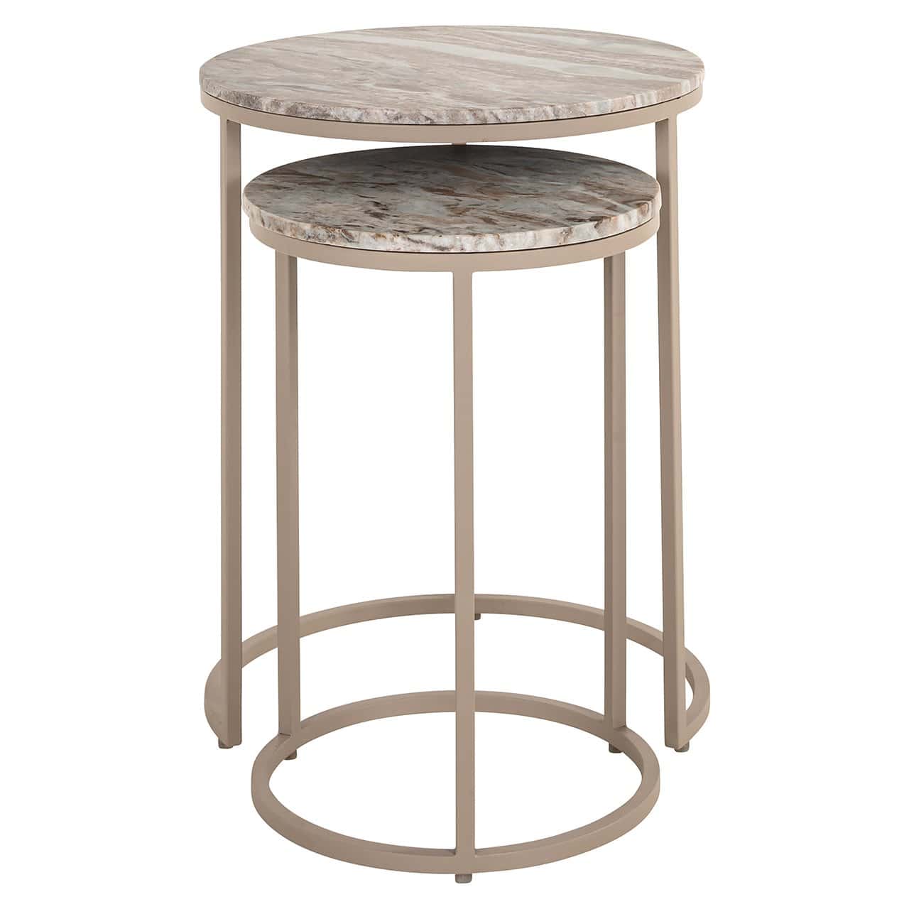 Richmond Interiors 2er Set Beistelltisch Fairfax | Stone