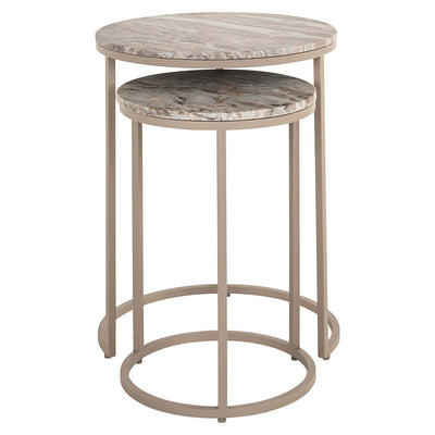 Richmond Interiors 2er Set Beistelltisch Fairfax | Stone