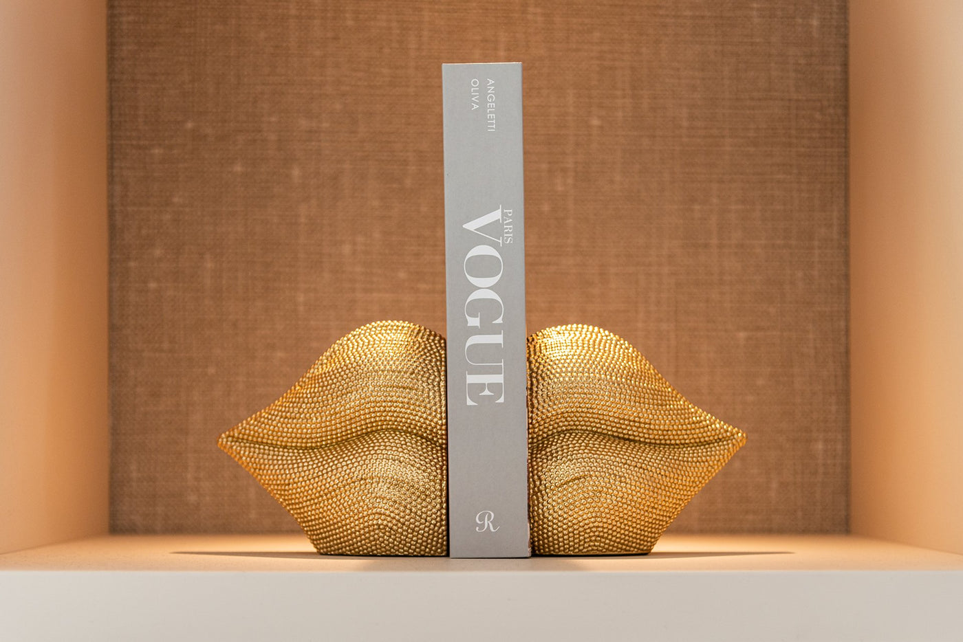 Richmond Interiors 2er Set Buchstützen Kiss | Gold