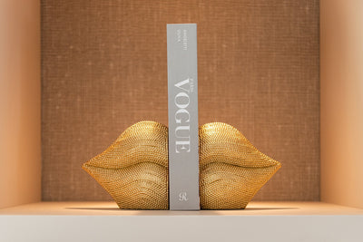 Richmond Interiors 2er Set Buchstützen Kiss | Gold