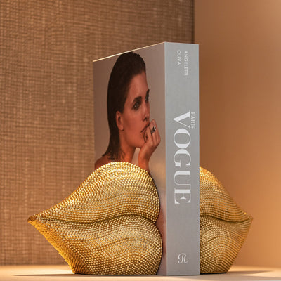Richmond Interiors 2er Set Buchstützen Kiss | Gold